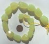 16 inch strand of 20mm Faceted Yellow Chalcedony Nuggets